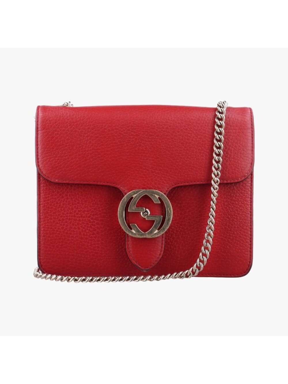 Gucci Interlocking G Red Leather